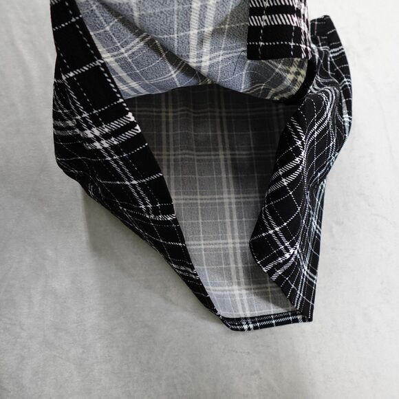 Shein Curve Mini Skirt 1XL Black Plaid Whimsigoth Dark Academia School Girl Y2k - Picture 8 of 10